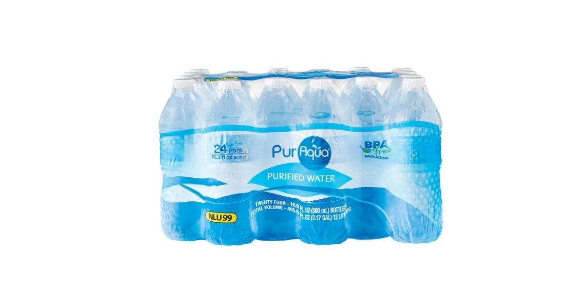 purified bottled water