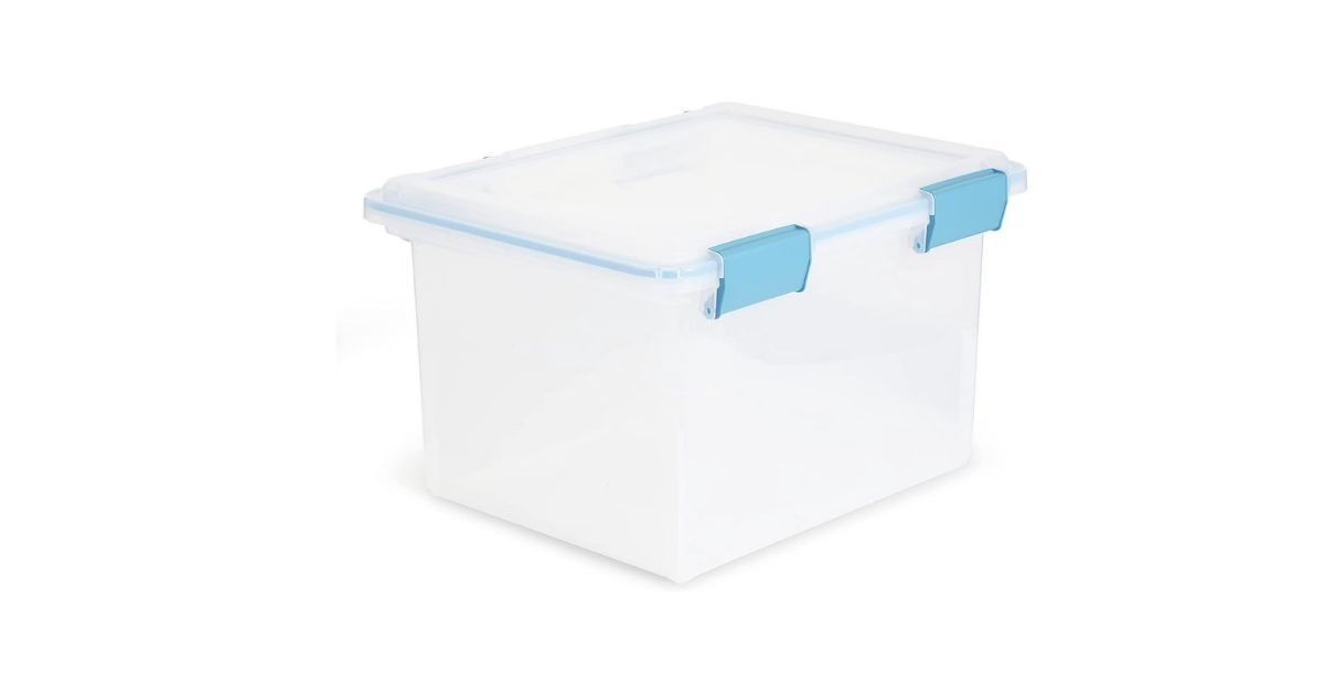 sterilite gasket box stackable plastic storage