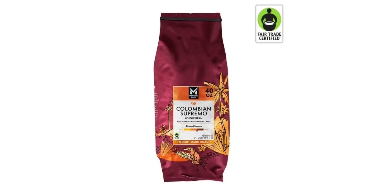 whole bean colombian supremo coffee