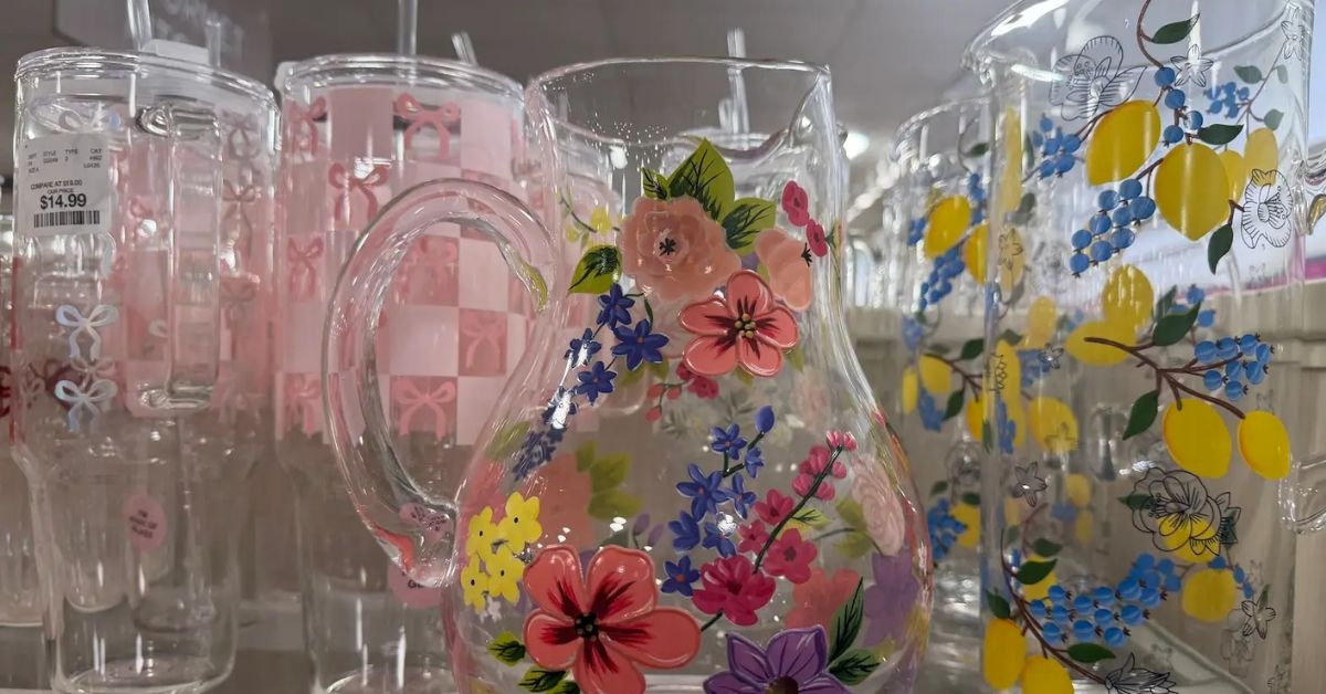 floral pitcher