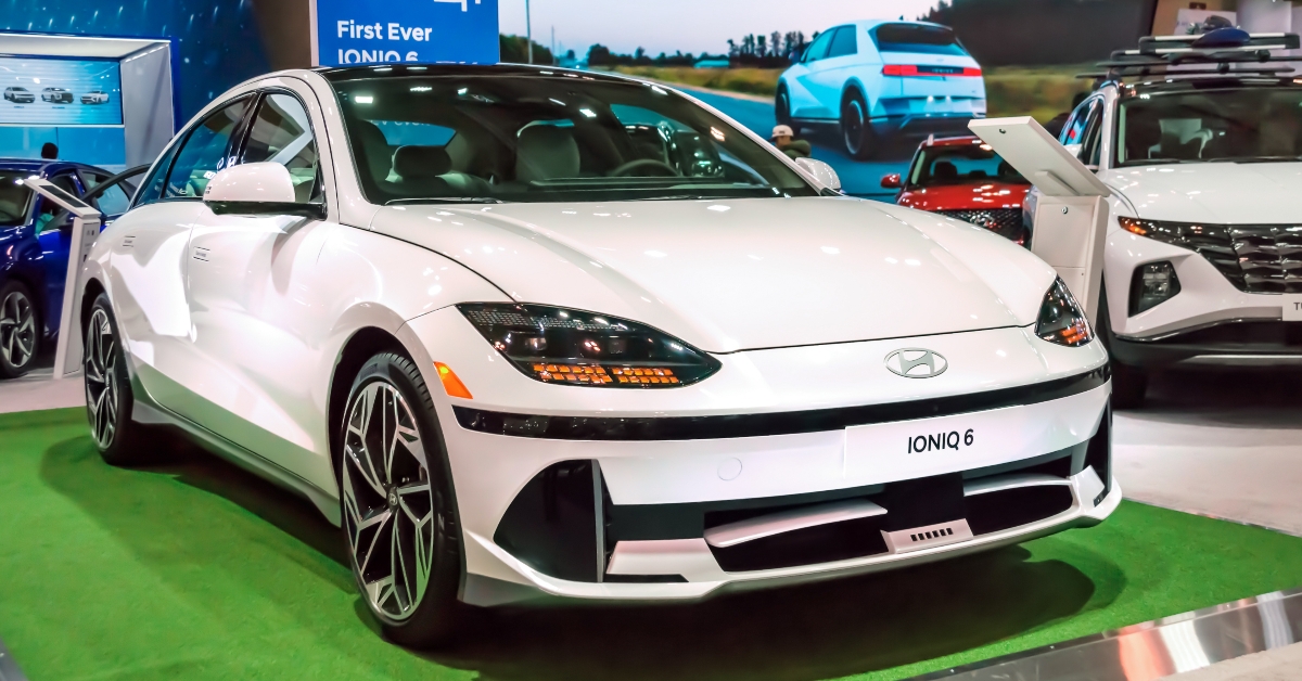 white hyundai ioniq 6