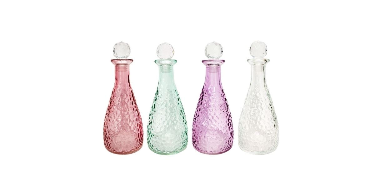 glass bottles with stoppers