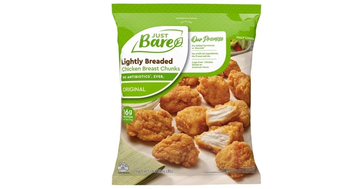 lightly breaded chicken breast chunks