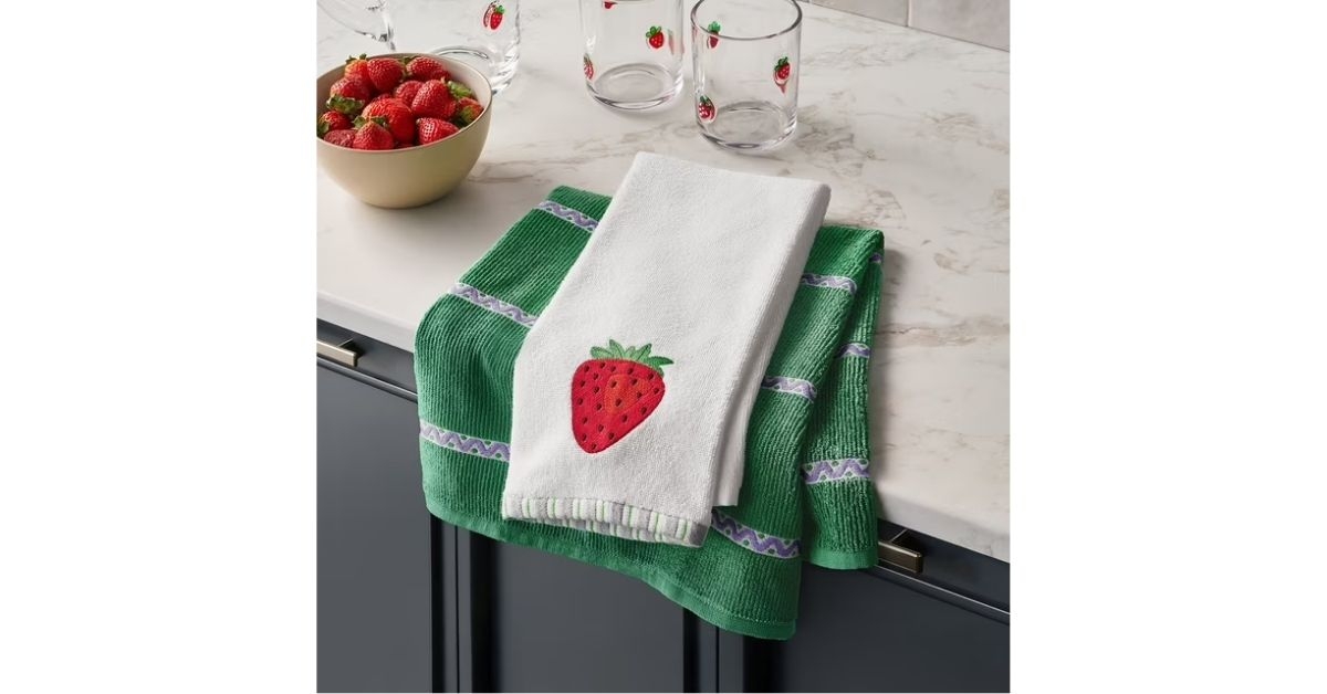 fruit capsules kitchen towel set