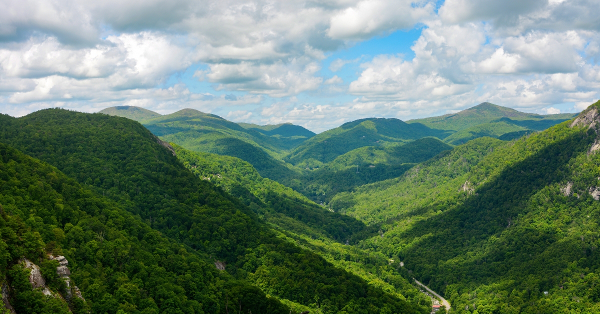 Chimney Rock Mountain in North Carolina