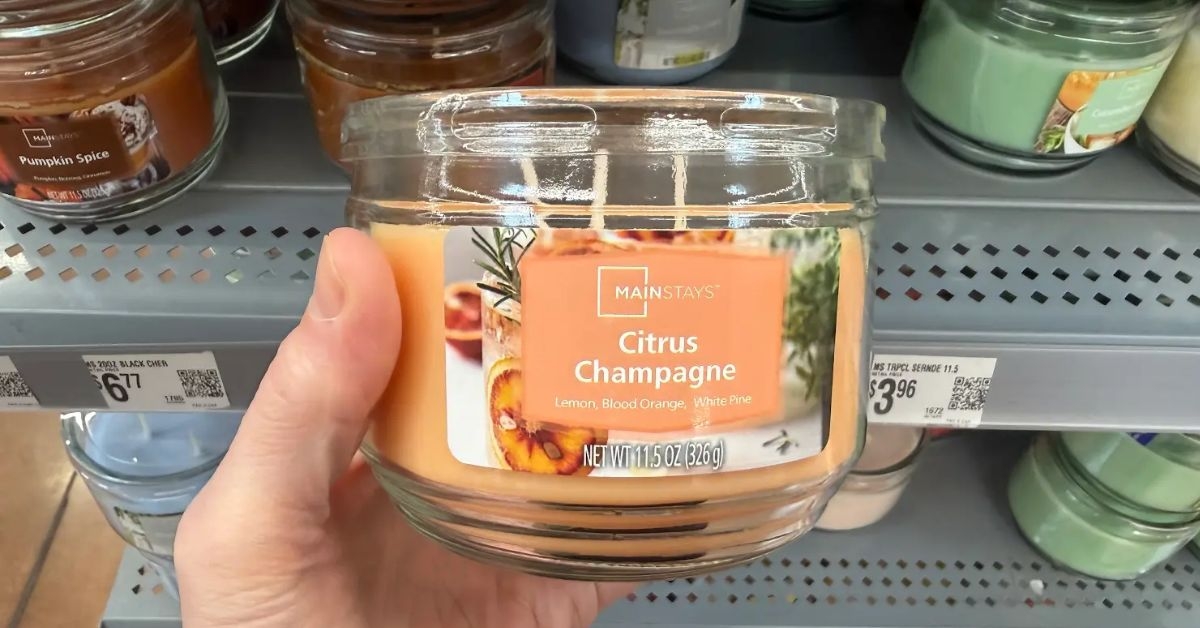 citrus champagne candle