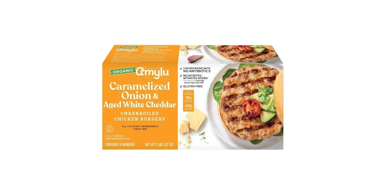 caramelized onion white cheddrk chiken burger