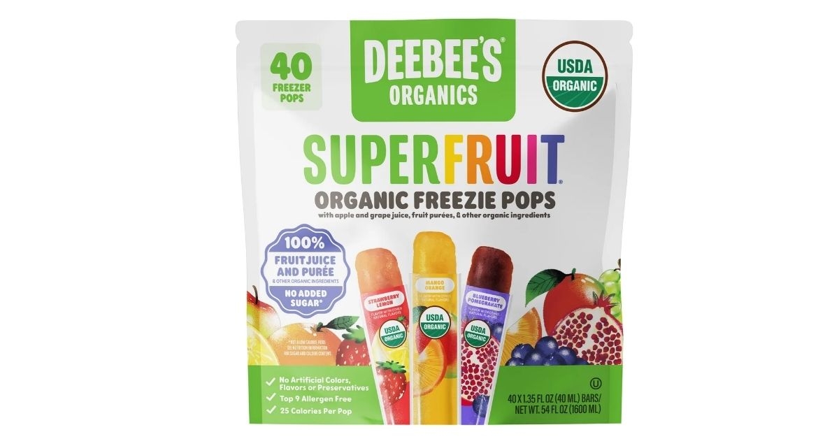 organics superfruit freezie pops
