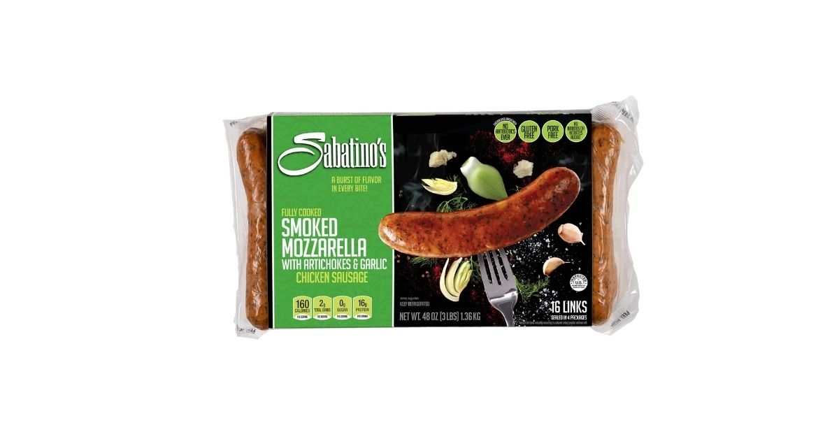 antibiotic-free smoked mozzarella chicken sausage
