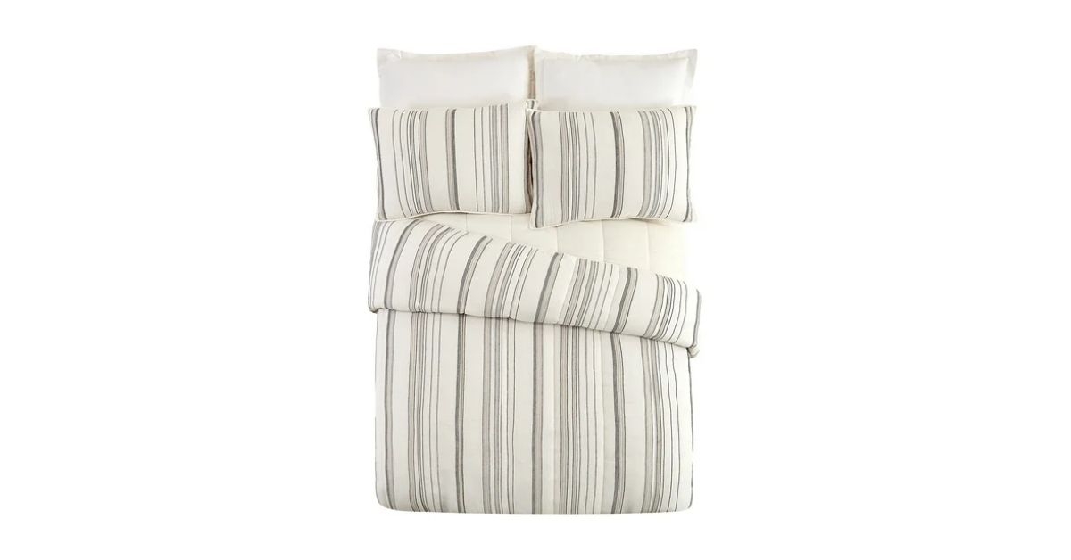 ticking stripe cotton quilt