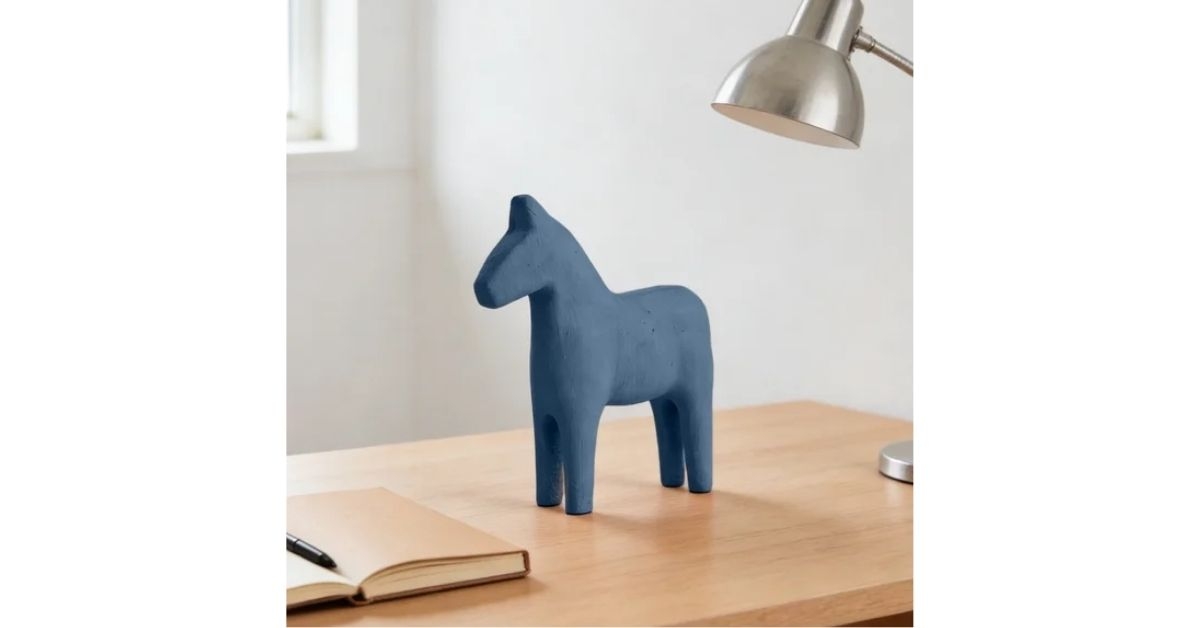 modern wooden horse decor