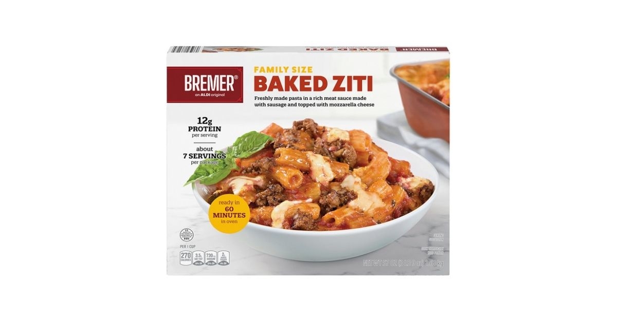 family size baked ziti