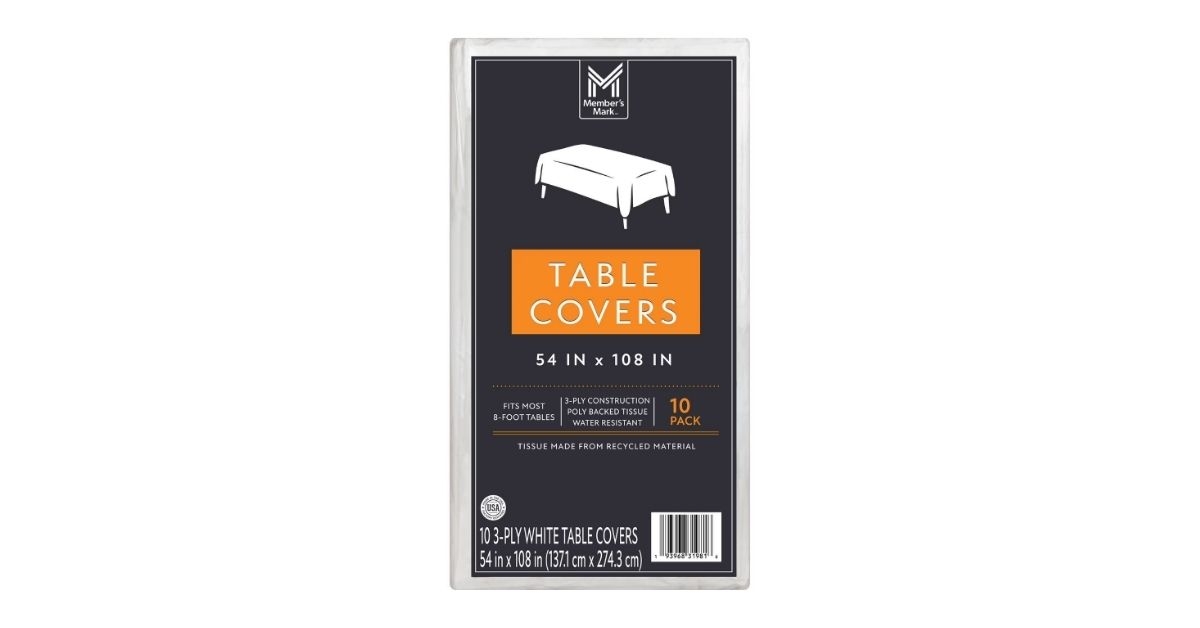 members mark tissue tablecovers