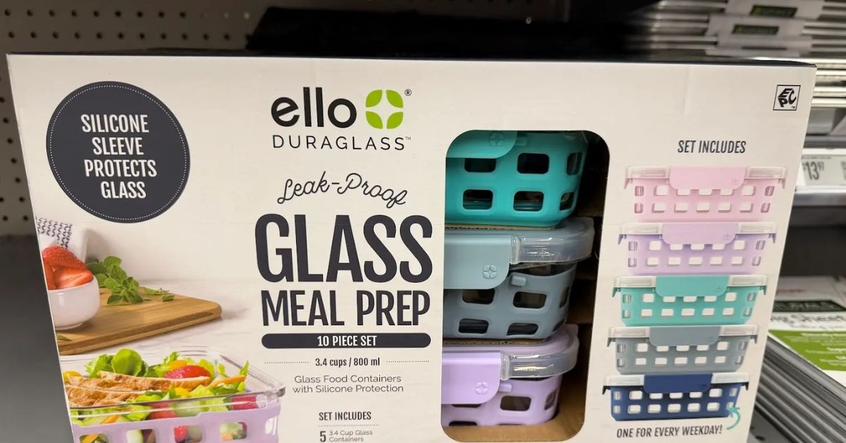 glass meal prep set