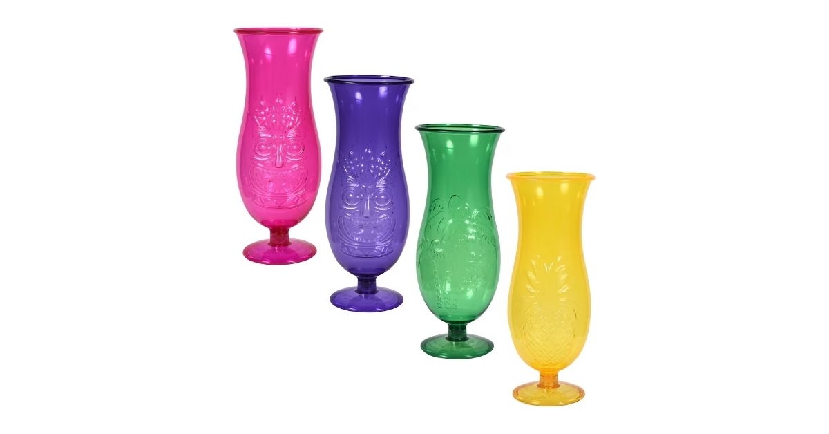 luau hurrican glasses