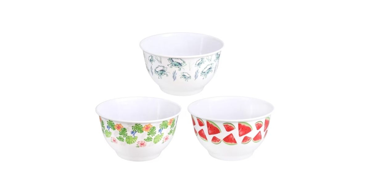 round melamine serving bowls