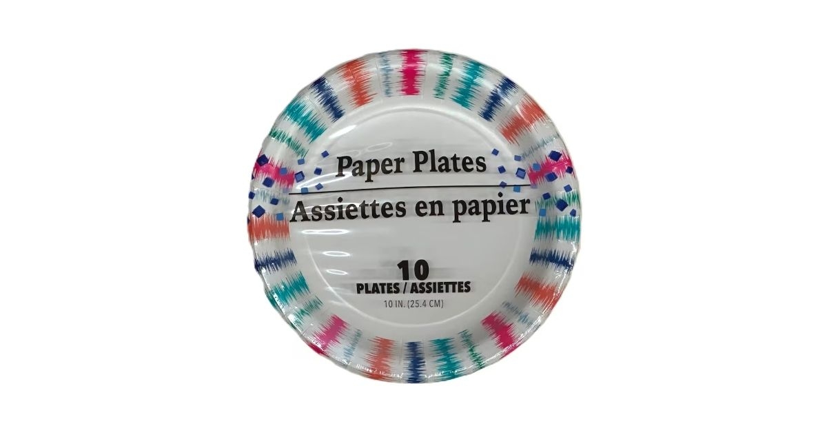 summer print paper plates