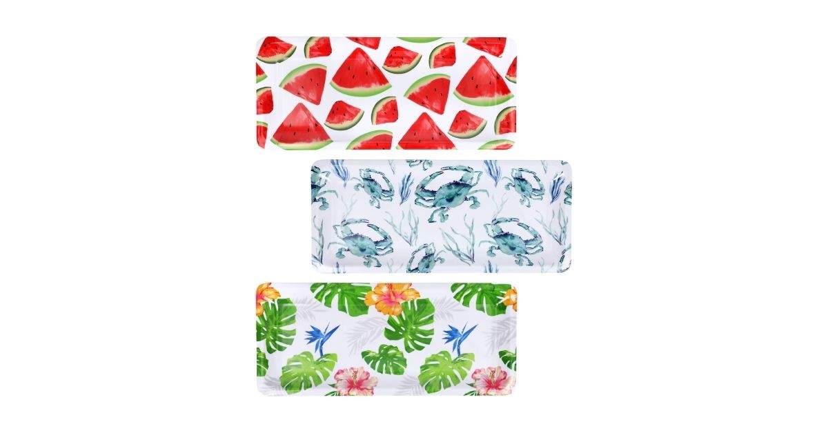 summer themed party serving tray