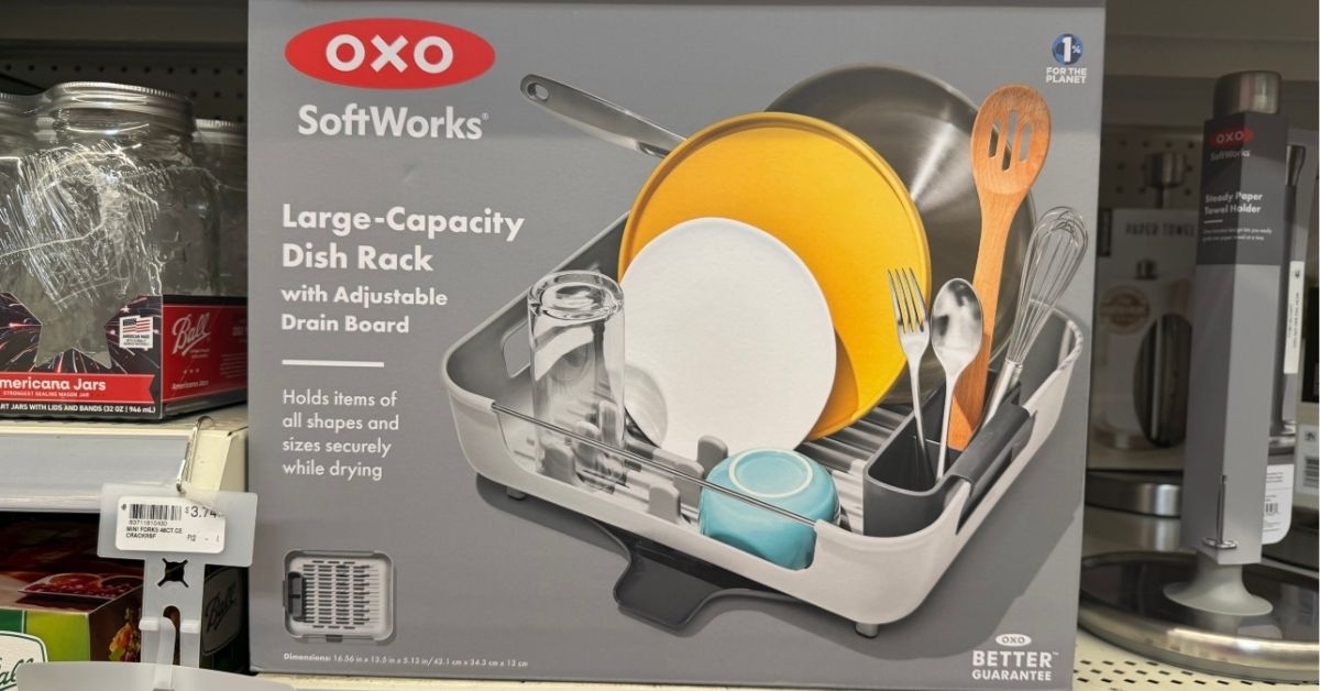 oxo large capacity dish rack