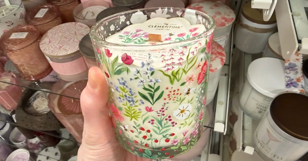 clementine paper inc cottage garden candle