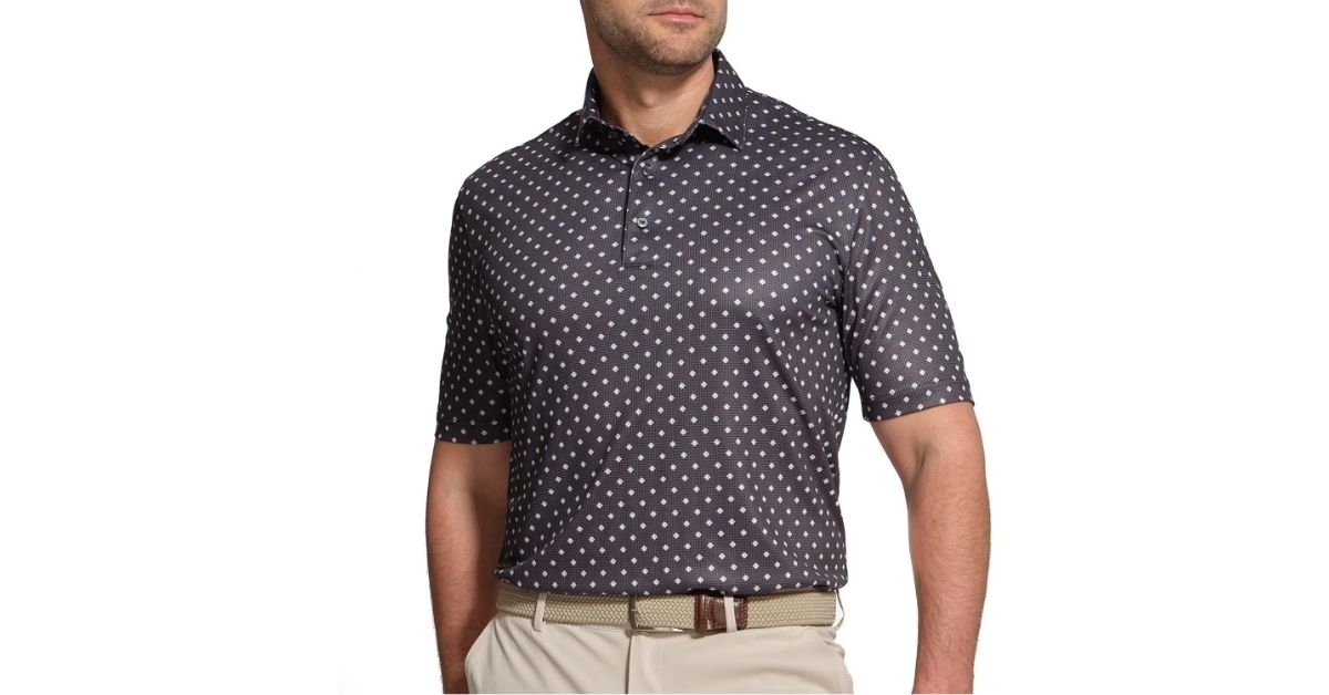 mens performance golf polo