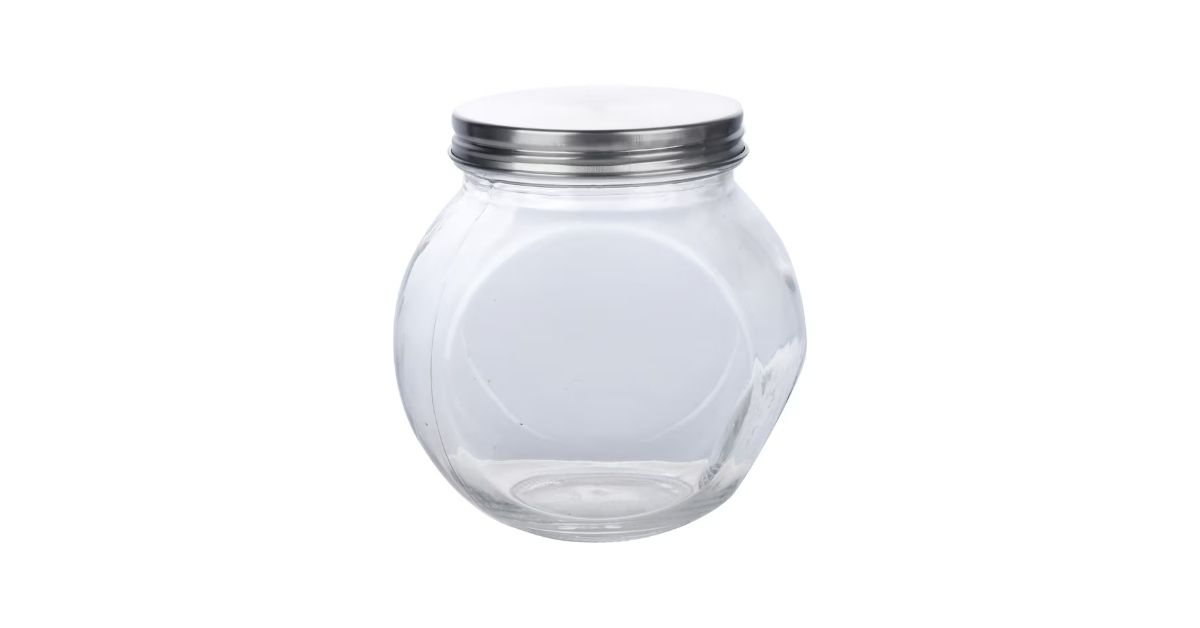 counter top glass cookie jar