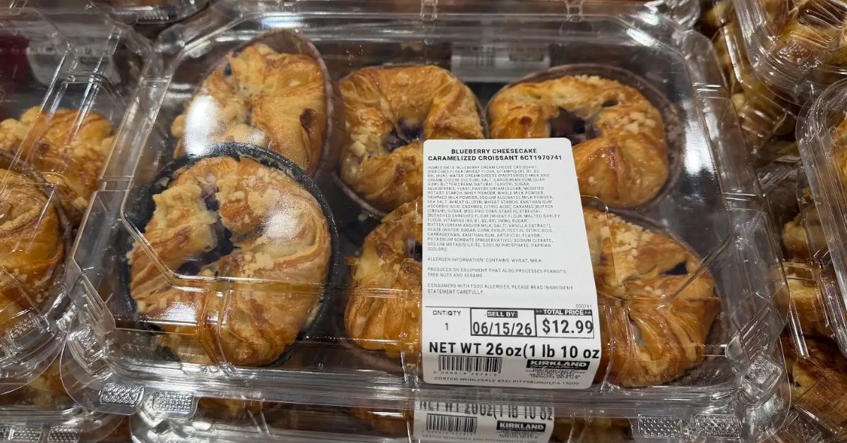 blueberry cheesecake caramelized croissants