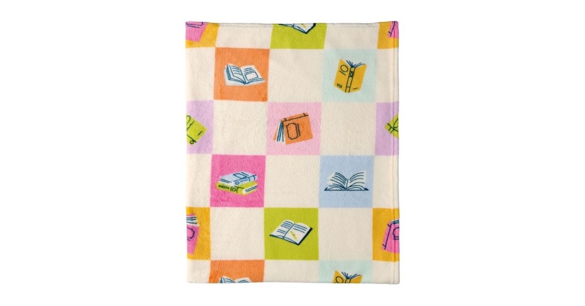 house book club plush throw