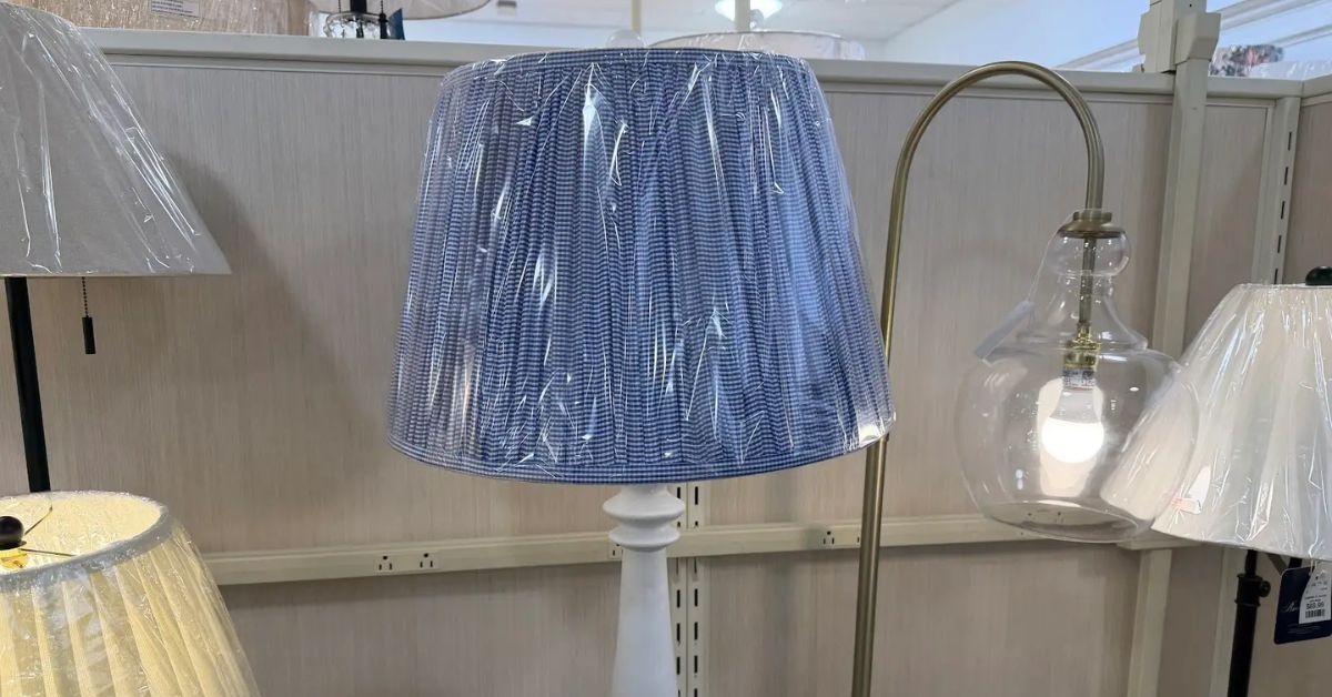 gingham lamp