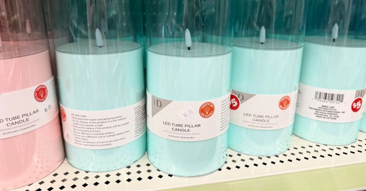 led tube pillar candle