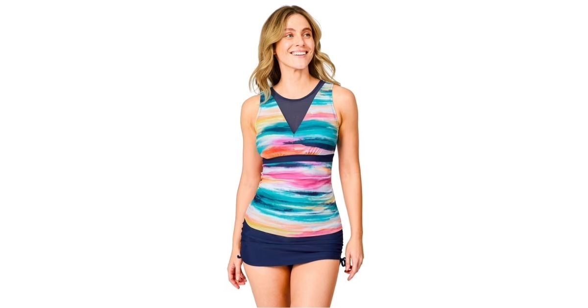 womens tankini and skort swim set