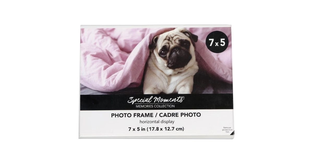 freestanding borderless horizontal plastic picture frame