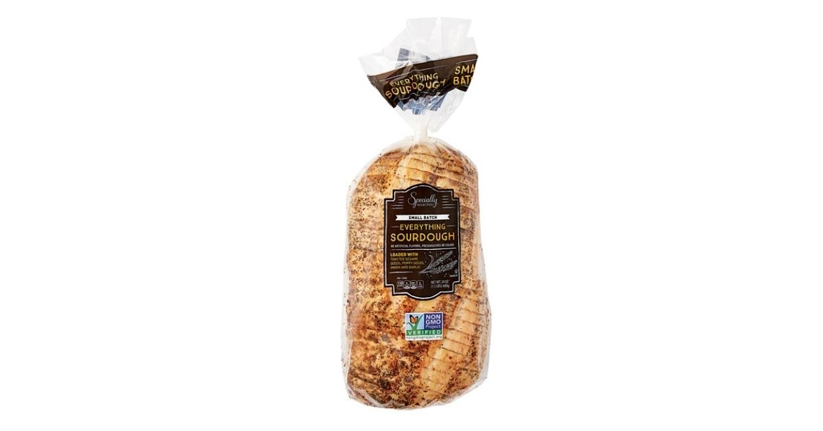 specially selected everything sourdough loaf