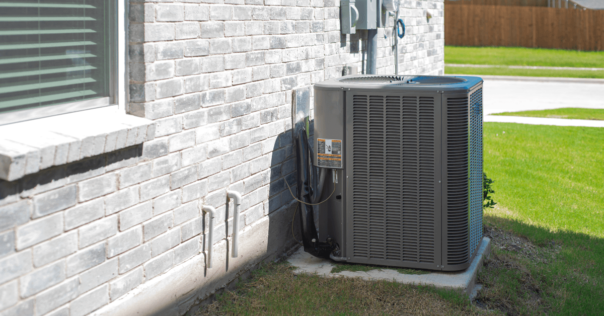 New hvac unit outside residence