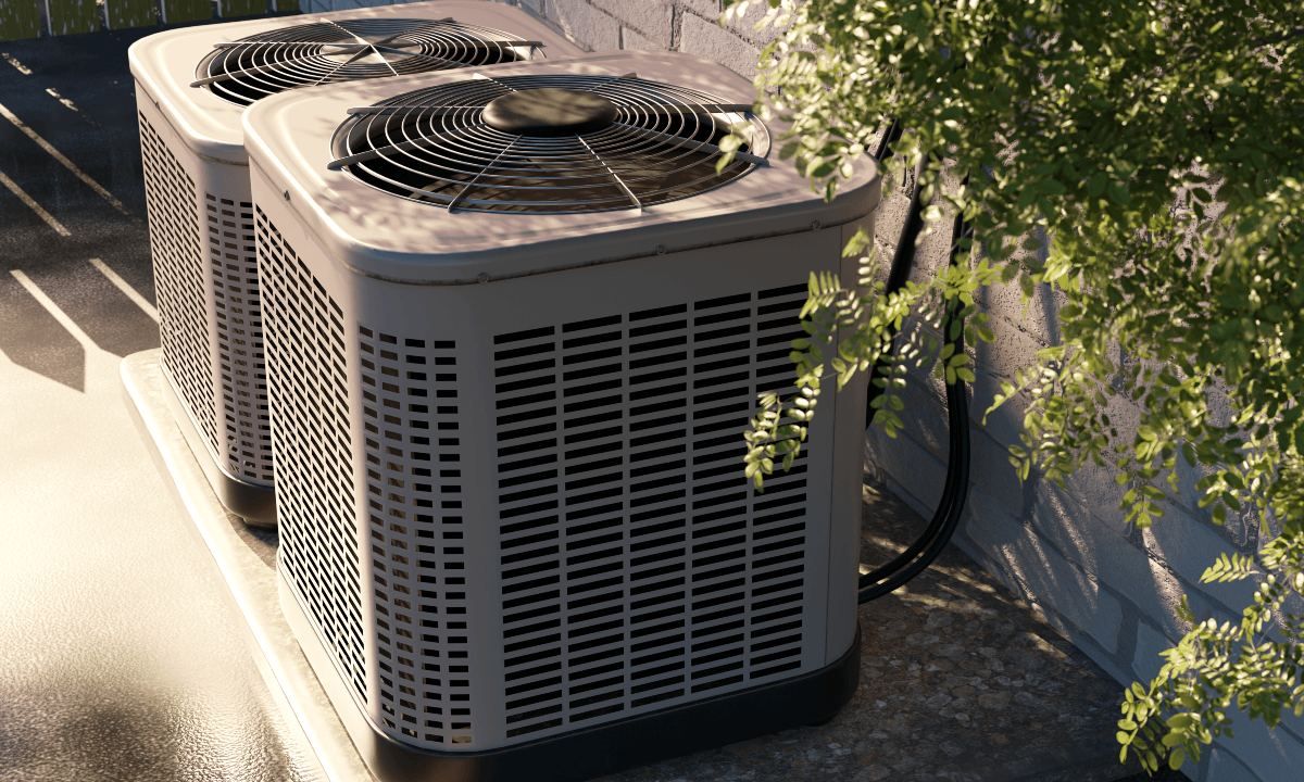 New hvac units outside residence