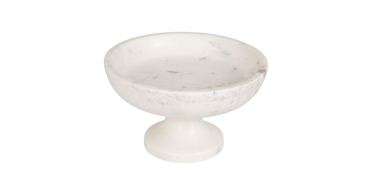 marble footed bowl