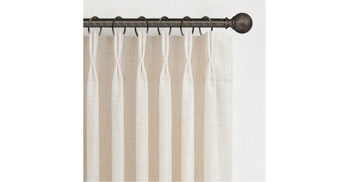 pleated linen curtain