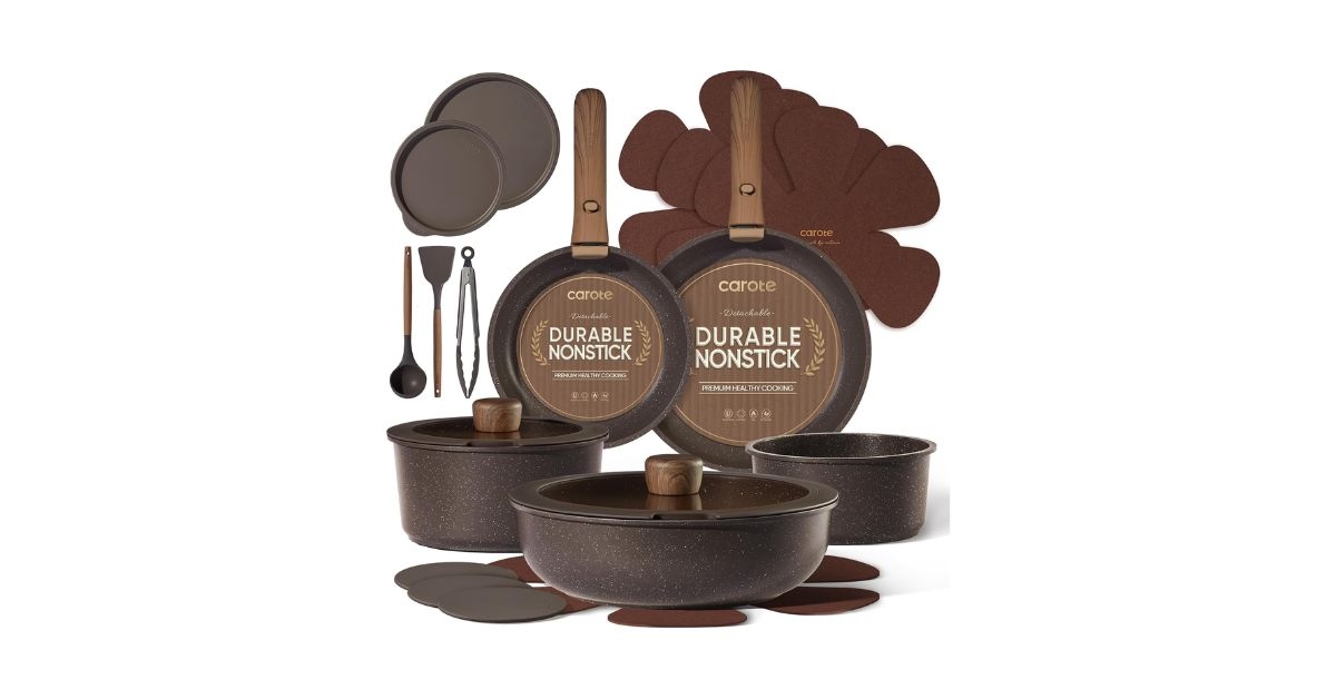 21-piece nonstick pots and pans set