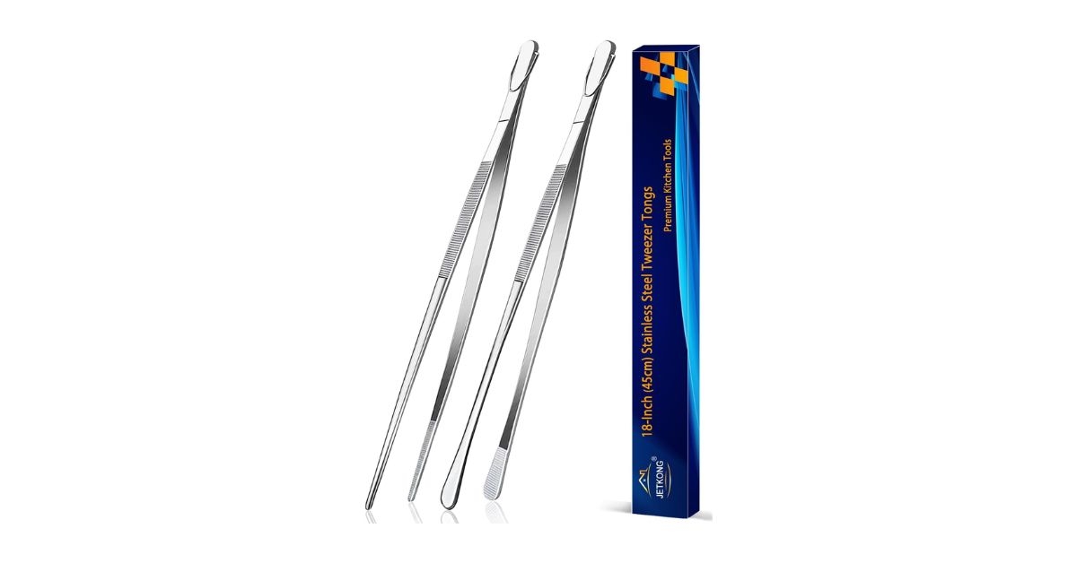 jetkong 18-stainless steel grill tongs
