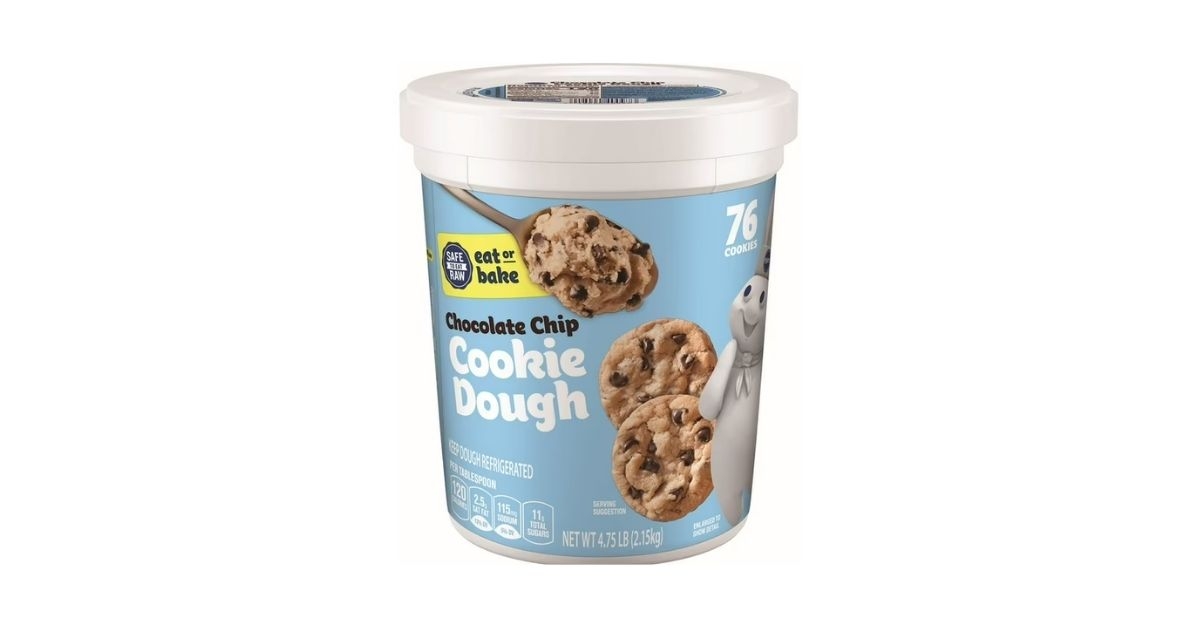 pillsbury chocolate chip cookie dough tub