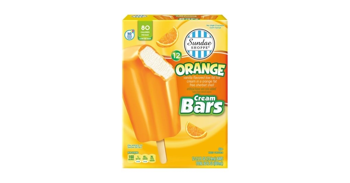 sundae shoppe orange cream bars
