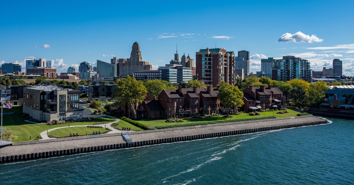 Skyline of Buffalo, New York, in Summer