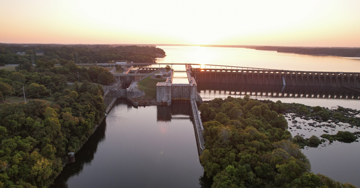 Sunset at Wilson Dam Florence Alabama