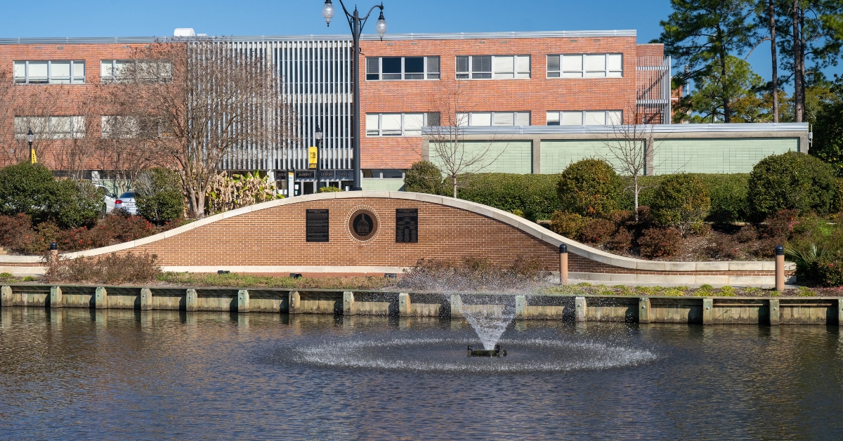 Lake Byron on the campus