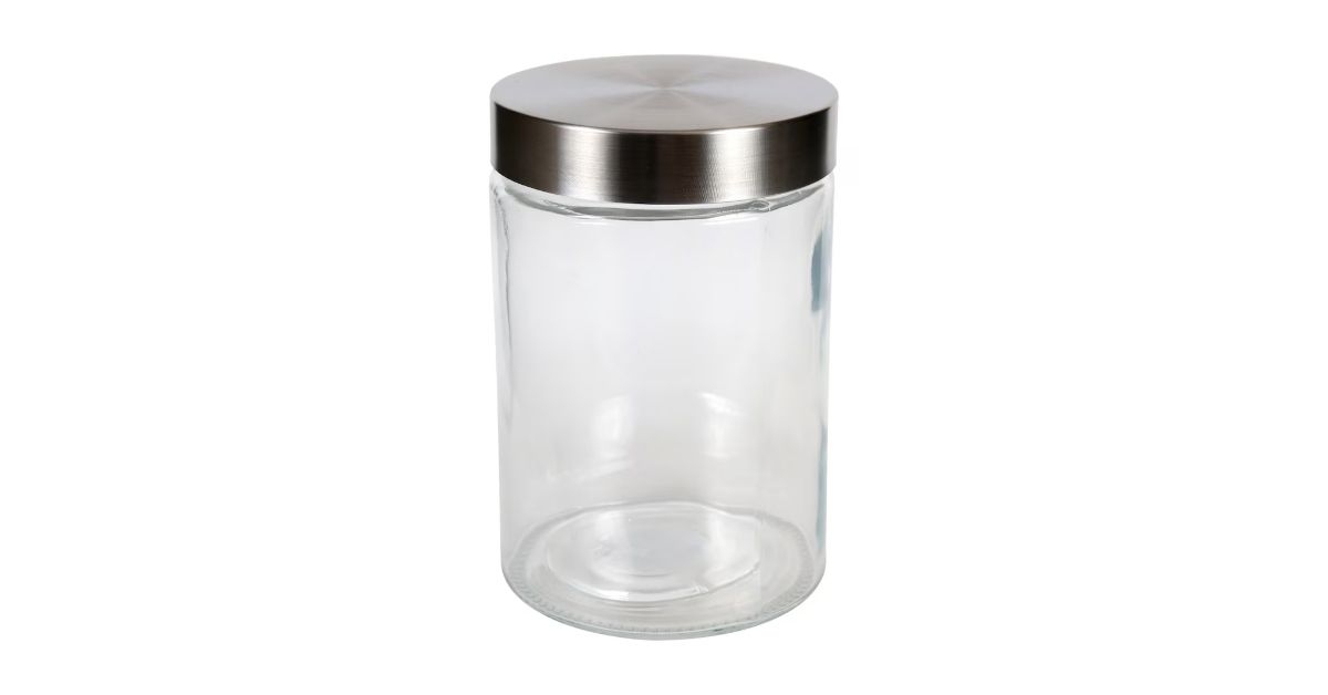 glass jars with stainless steel lids