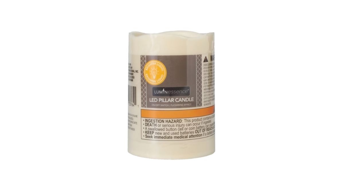 luminessence battery operated ivory wax led pillar candles