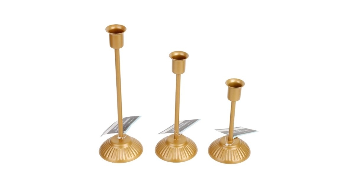 luminessence gold candle holder