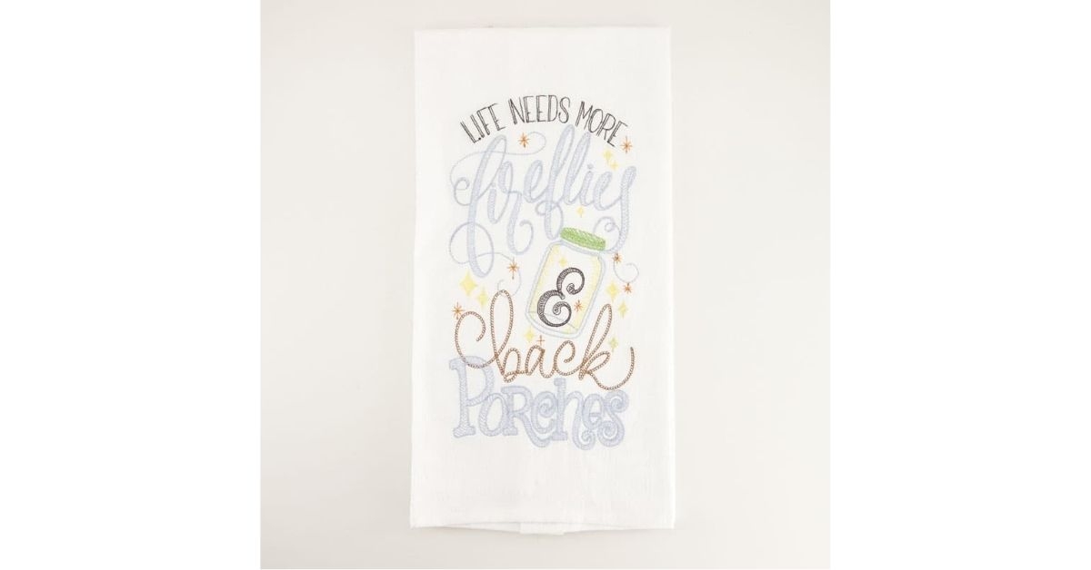 embroidered flour sack towel