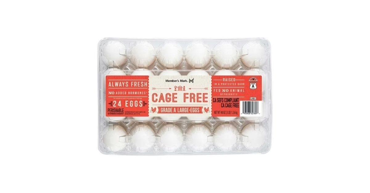 cage free grade a large white eggs