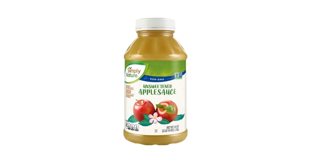 simply nature unsweetened applesauce